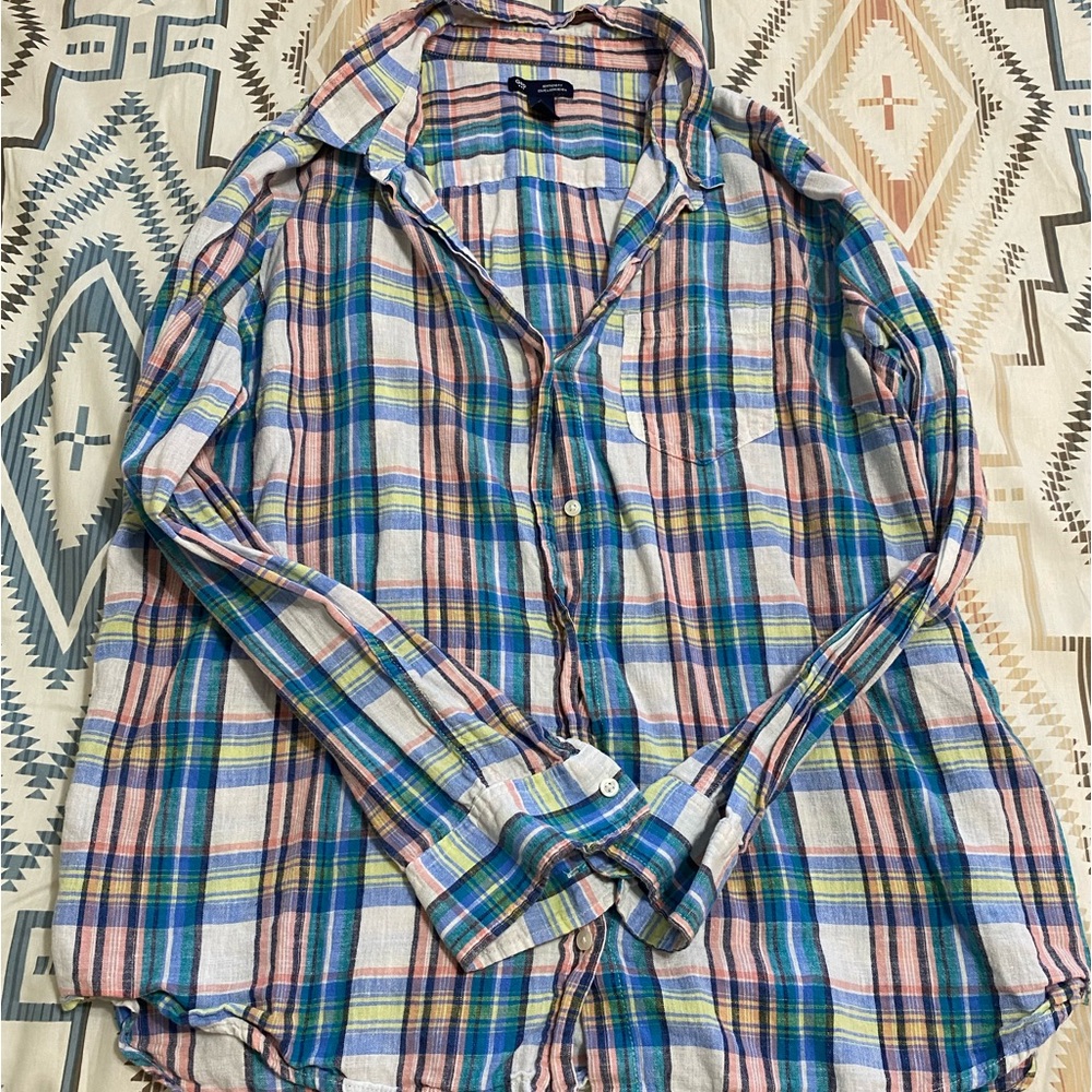 Gap Plaid Button Down
